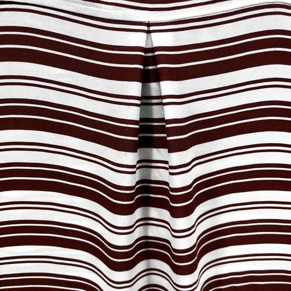 Soho Jeans NY & Co Top Womens Small Red White Striped Short Sleeve Cold Shoulder - Picture 9 of 15